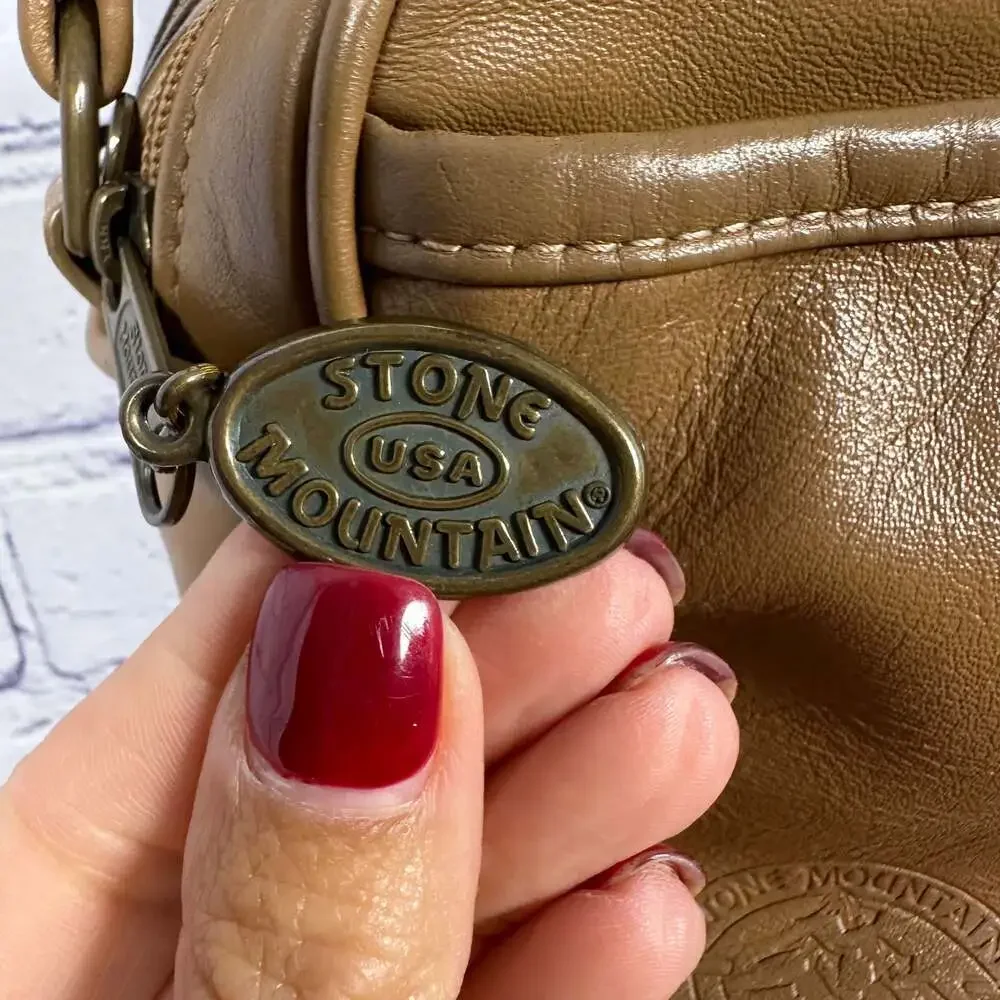 Stone Mountain Genuine Leather Brown Crossbody Bag - Picture 5 of 10